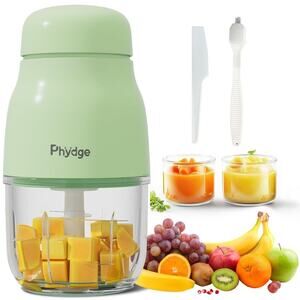 Phydge Baby Food Maker Green 10oz Blender Puree Processor for Fruits Vegetables
